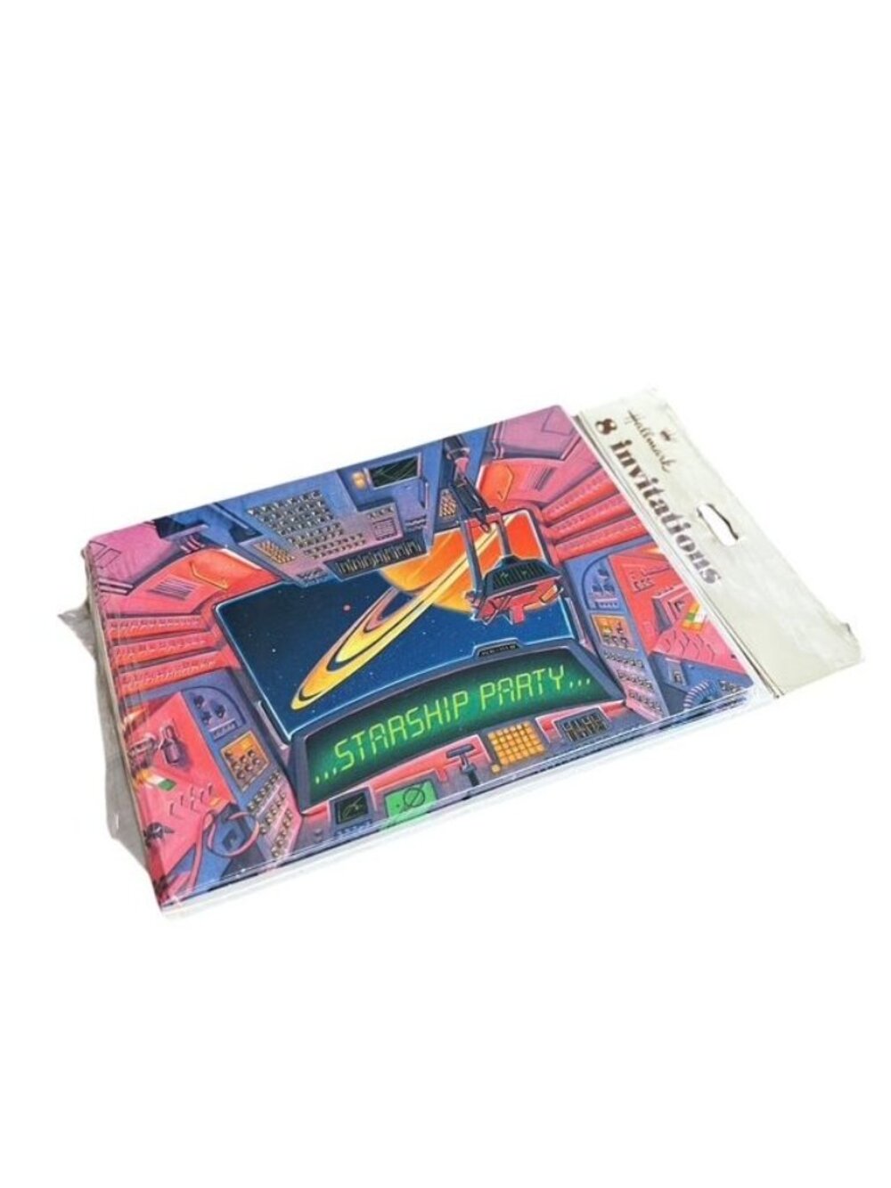 Vintage Hallmark Starship Party Invitiation Set